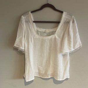 Gauzy white top